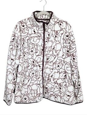 Disney Winnie the Pooh Fleece Jacket Full Zip Womens Size XXL